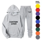 Premium 100% Cotton Premium Quality French Terry Custom Hoodie Sets With Dtg Printing For Men Sweatshirts Sets
