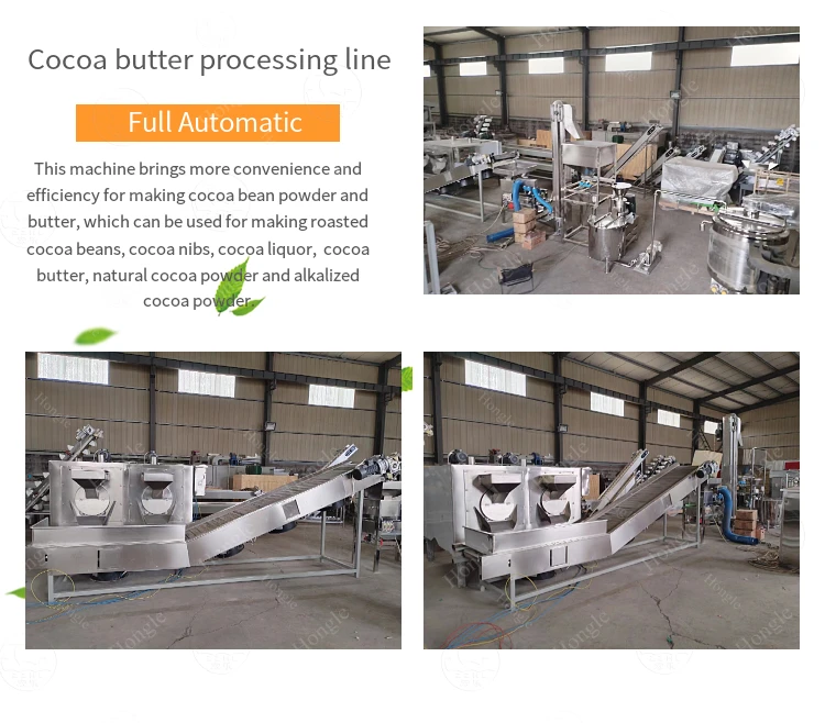 High Efficiency Cacao Bean Powder Production Making Machine Line Price Butter Cocoa Processing Plant factory