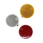 Reflex Reflector For Truck Round Red Amber White Reflex Reflectors With Glue For Cars Truck Trailer