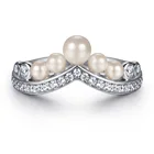 Rings Diamond Engagement Silver Jewelry Rings Set Women Sterling Wedding Luxury Diamond Rings With Pearl
