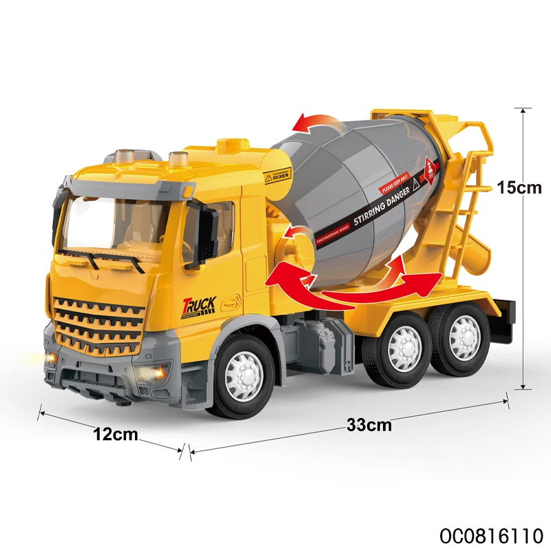 Remote control car rc concrete mixer truck toy  1 : 12 scale for boy