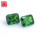 Stone Loose Wholesale Emerald Cut Green Cz Cubic Zirconia Stone For Jewelry
