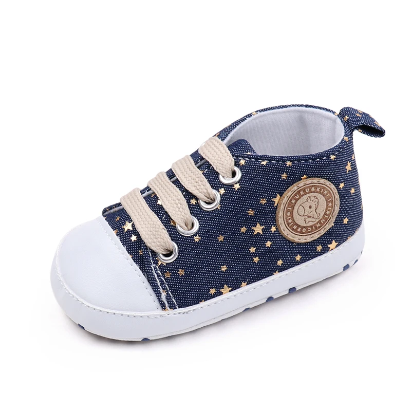 Spring and Autumn Animal logo Soft-soled Canvas Baby Shoes for Girls and Boys details