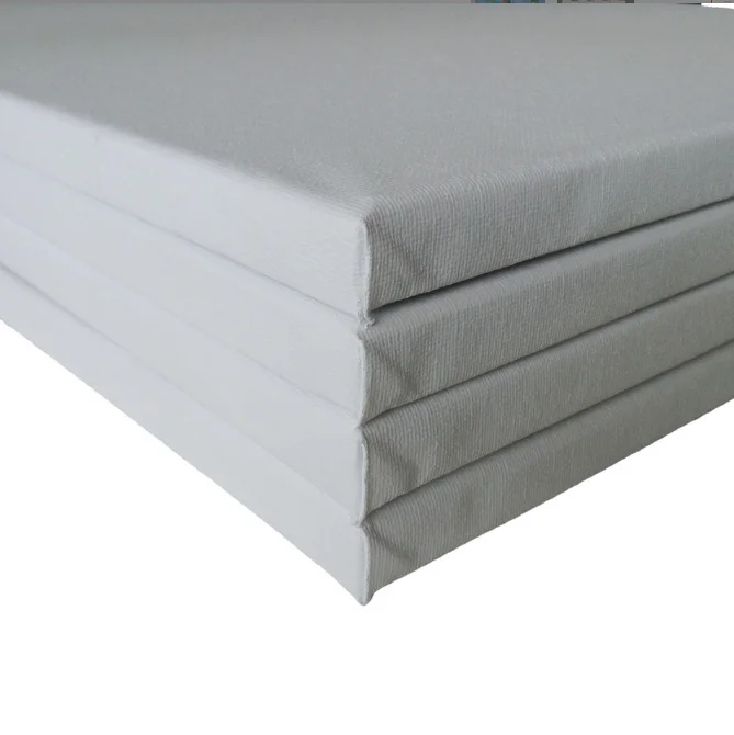 Factory Direct Sale 16*20 Round Shape White Blank Stretched Canvas for Oil Painting