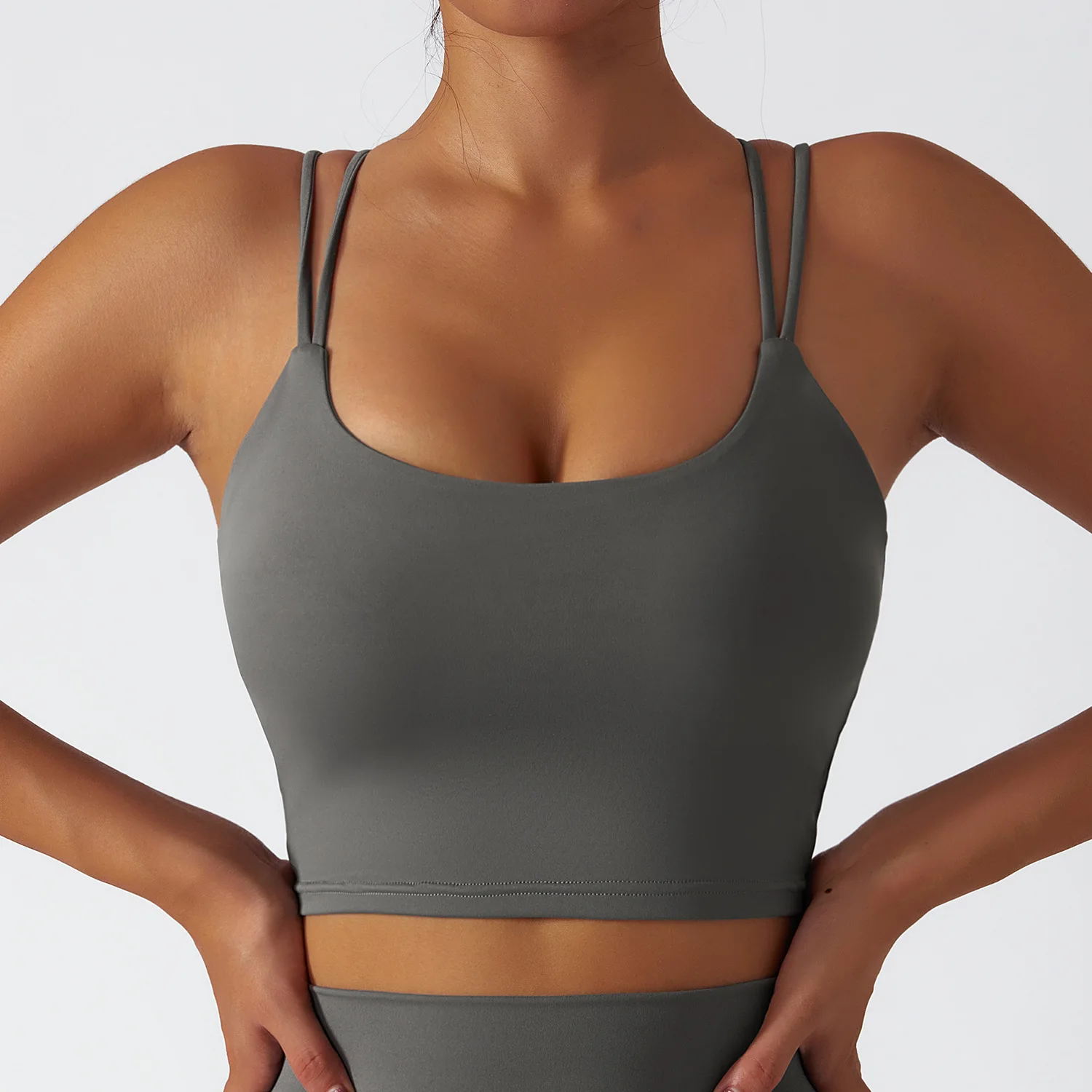 YIYI Tops Sale Two Straps High Impact Workout Tops Push Up Shockproof Gym Tops High Elastic Eco Friendly Recycled Yoga Bra