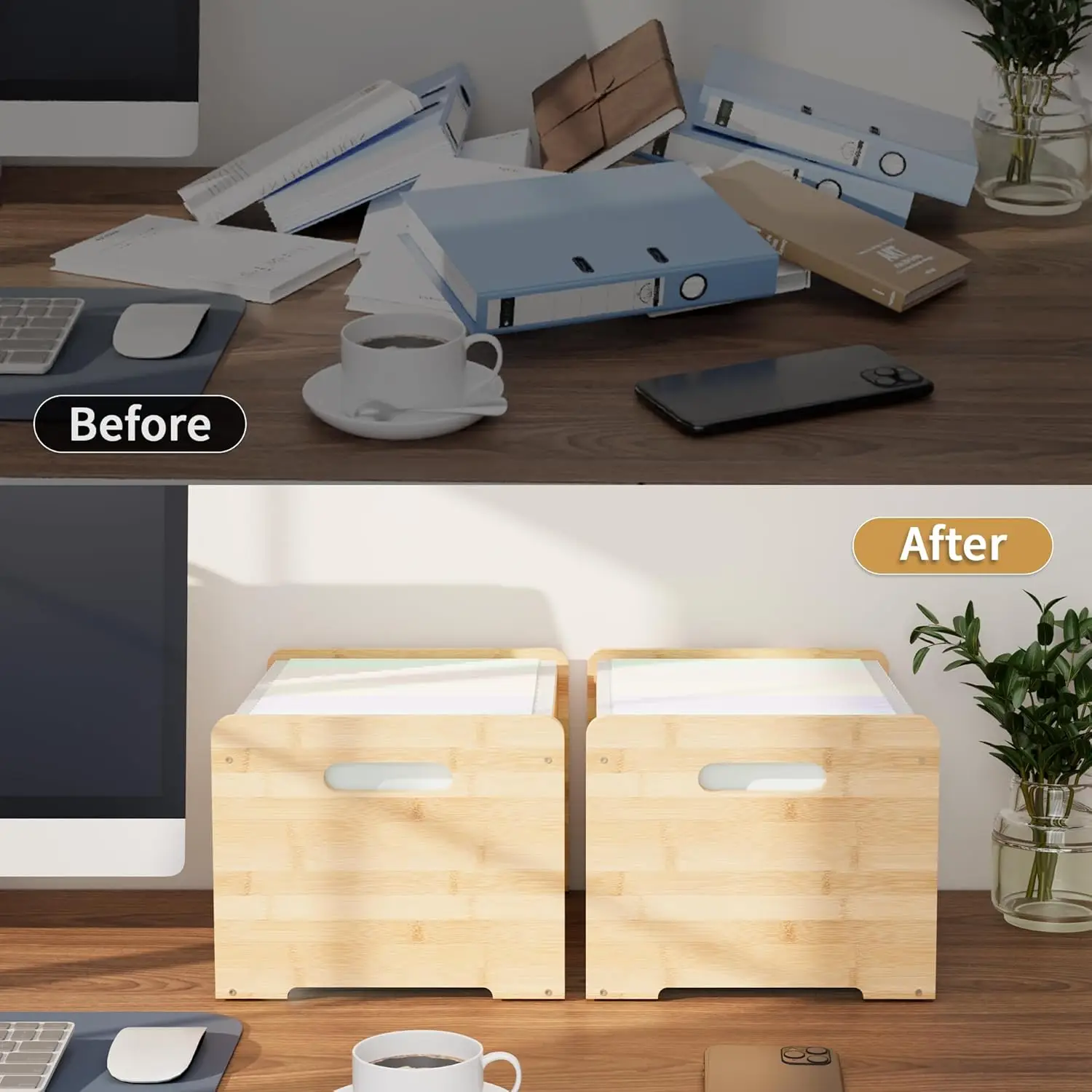 product natural bamboo hanging file folder box organizer with handle letter size portable desktop file storage for home office desk-8