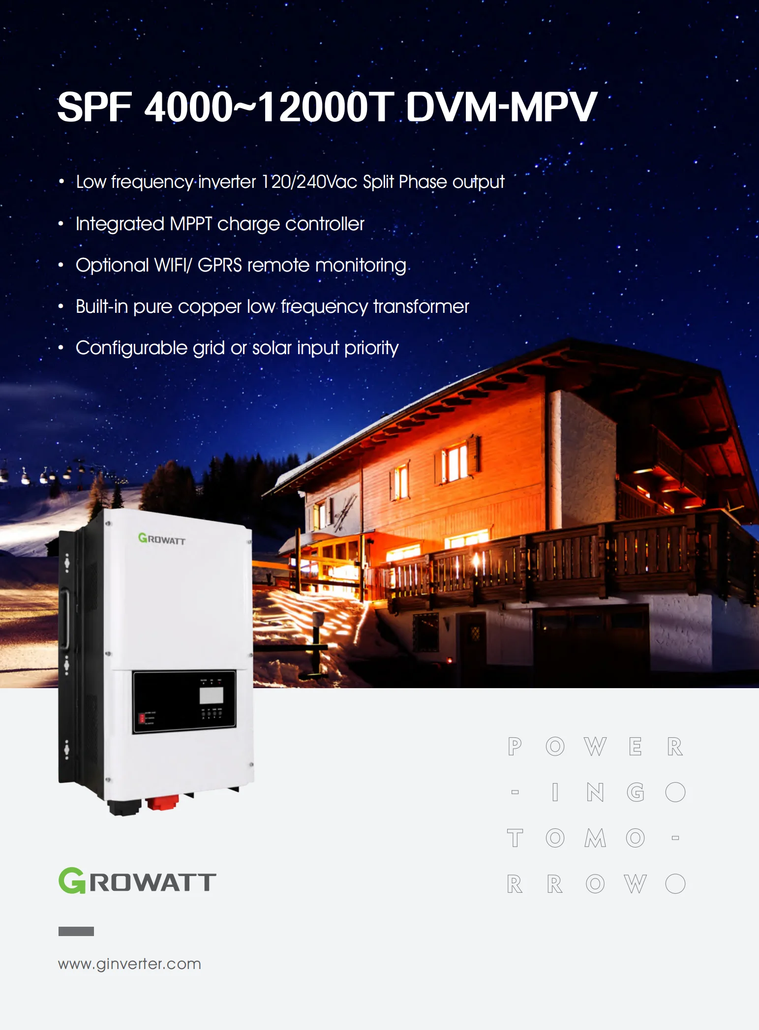 Growat Off Grid Energy Storage Inverter Spf Kt Hvm Solar Inverter