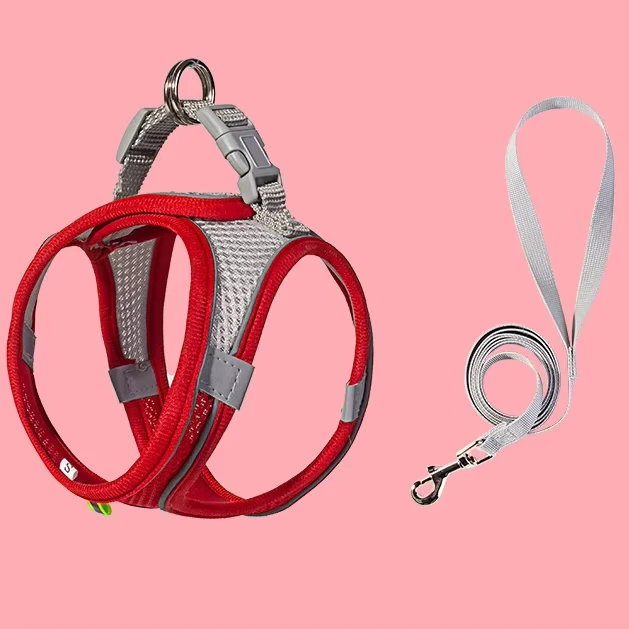 Hot Sale Pet Harness Reflective Nylon Dog Leash Harness Set Small Puppy Dog Cat Harness Pet Products manufacture