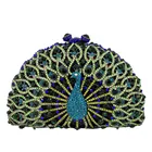 Wedding Purse Wedding Cocktail Party Rhinestone Purse And Handbags Peacock Designer Evening Bag Diamond Messenger Bag