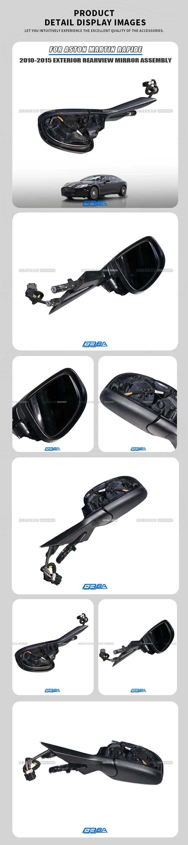 product left side mirror assembly for aston martin rapide amr rapide s 2010 2015 oem ad4317683af disassembled used car part original-1