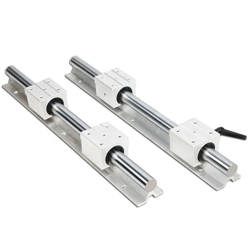 2Pcs Bearing Slide Block High Quality SBR12-400mm 12mm Linear Slide Rail Shaft 4Pcs SBR12UU Bearing Block for Industrial