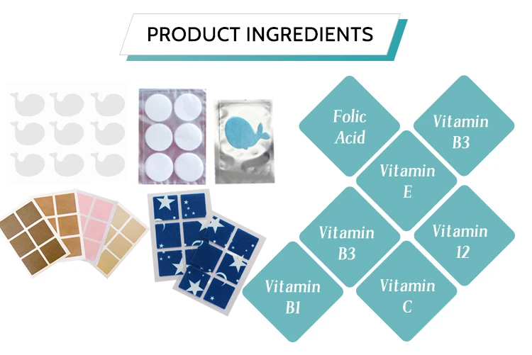 2022 Hot Selling Self Adhesive Vitamin Stickers Energy Boost Hangover Sleep Focus Patches details