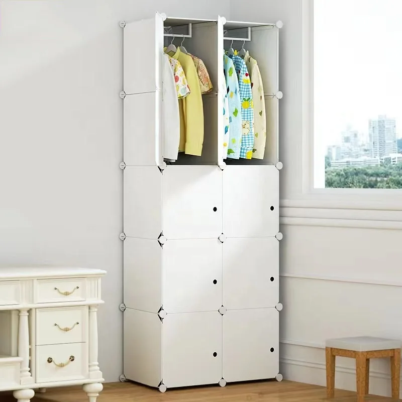 Children's small closet short Small bedroom household hanging low closet wide cabinet