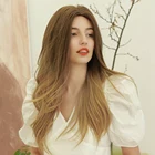 24 Hair 24 Inch Brown To Gold Wavy Hair Intermediate Score Rose Elastic Net Hat