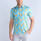 Golf Shirts Men Custom Digital All Over Print Embroidery Men's Golf Shirts Sublimation Sport Quick Dry Polo T Shirts
