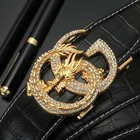 New Belt For New Luxury Leather Cowhide Belt Golden Dragon Automatic Buckle Belt For Men