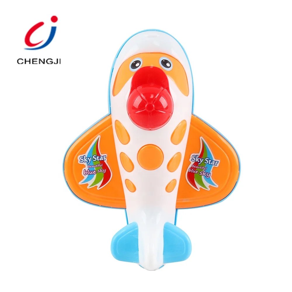 Cheap kids bell sound small plastic pull line cute cartoon air plane toy
