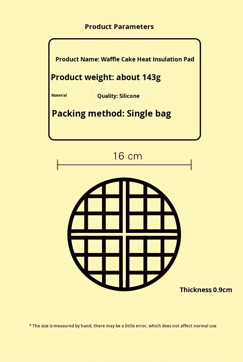 Creative Waffle Silicone Pot Holder Insulation Mat Waterproof Non-slip Dining Table Placemat Insulation Placemat manufacture
