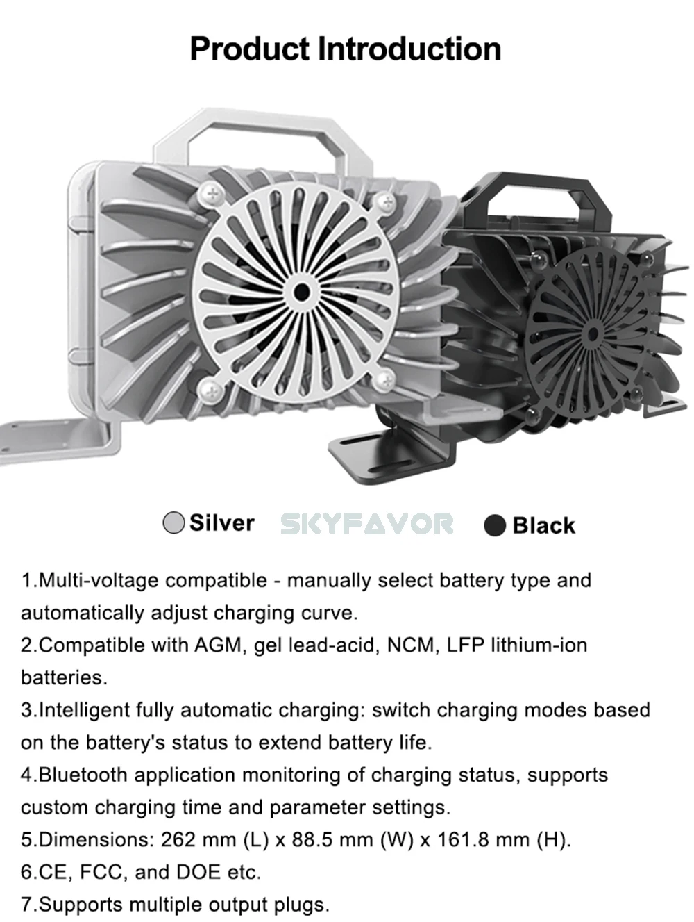 Smart fast 48V battery charger 48V 15A Universal lifepo4 lfp lead acid Flooded Gel AGM lithium 48volt waterproof battery charger