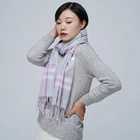 Scarf Fashion Accessories Custom 2 Side Woven Scarf Cashmere Ladies Cashmere Scarf