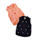 Cotton Girl Vest High Grade New Design 100% Organic Cotton Kint Baby Girl Sweater Vest Pullover