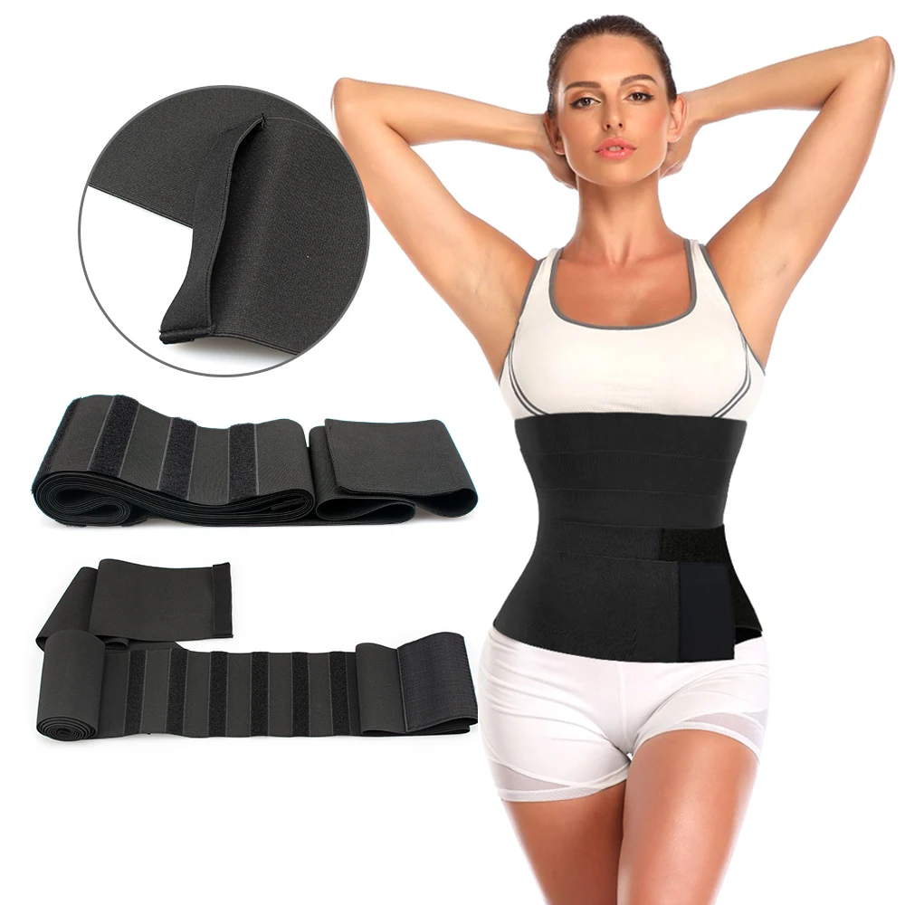 300-600cm Long High Elastic Latex Belly Stomach Wrap Gym Trimmer Belt Girdle Waist Trainer Slimming Tummy Wrap