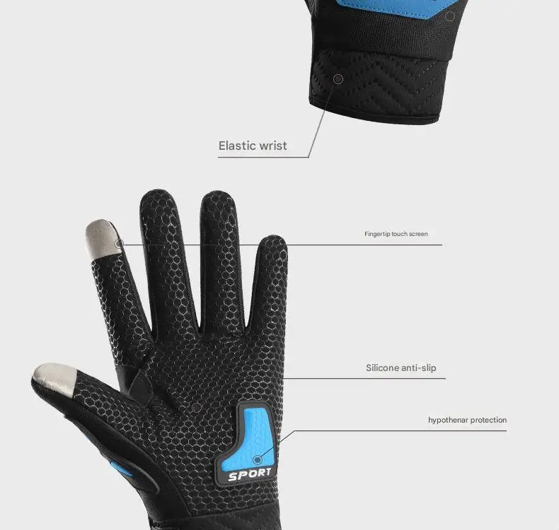 Men's Full-Finger Anti-Slip Outdoor Riding Gloves Autumn Winter Knight Racing Electric Car Off-Road Motorcycle Accessories