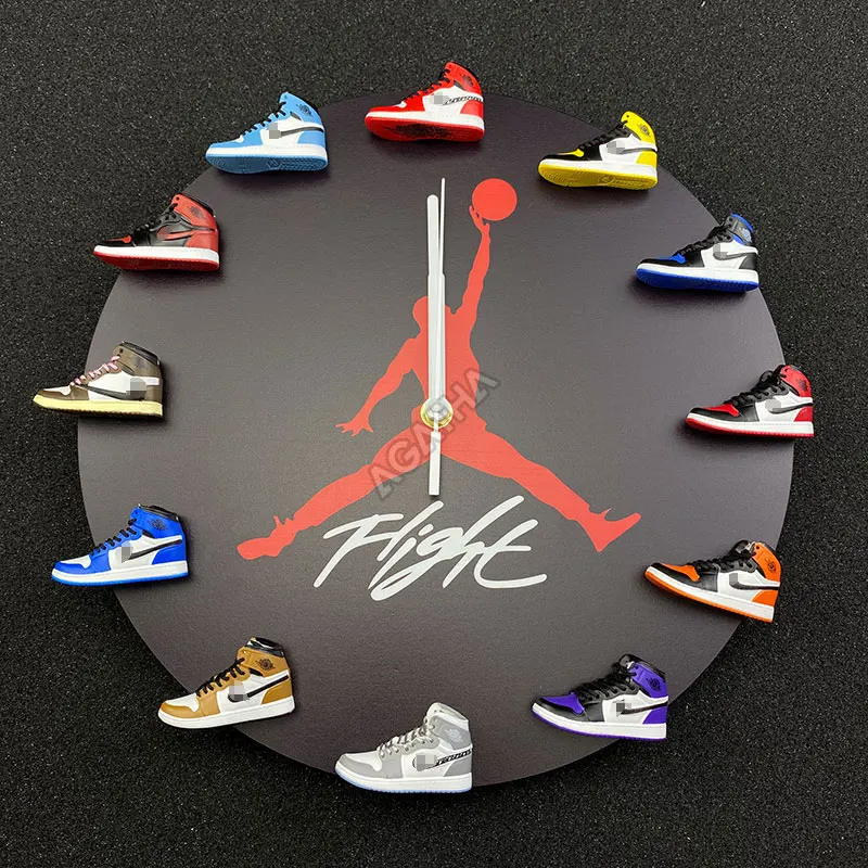 air jordan clock with mini sneakers