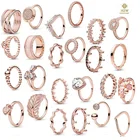 925 Silver Silversilver 2021 New 925 Silver Plated Rose Gold Ring Jewelery