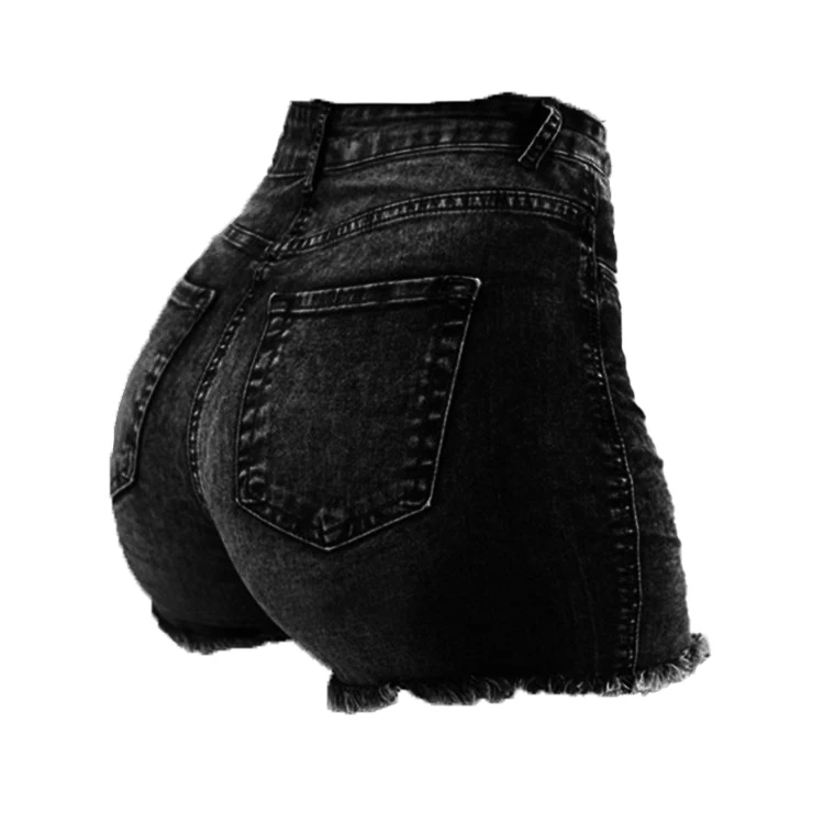 High Stretchy Skinny Jeans Women 2024 Summer Hot Selling Button Fly Ripped Jeans Women Cotton Jean Shorts details