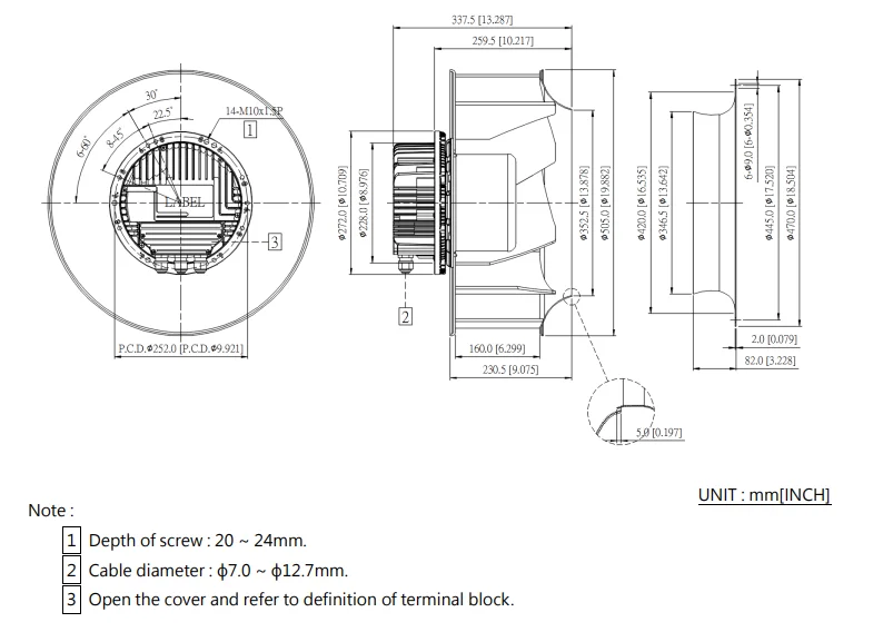 Air Handling Unit, GTB050NUT34R, N1, 400V, 50/60Hz - detail 16