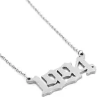Name Names Pendant Necklaces Best Selling Stainless Steel Personalized Name Letter Pendant Birth Year Necklace