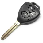 Key Shell Good Price 3 Buttons Camry Remote Key Shell Toy43 With Logo With Sitcker For T-oyota Case Key Car