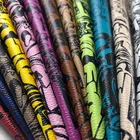 Letter Leather For Hot Sale Letter Printed Dark Color 0.8MM PU Synthetic Leather Fabric For Making Shoes/Bags