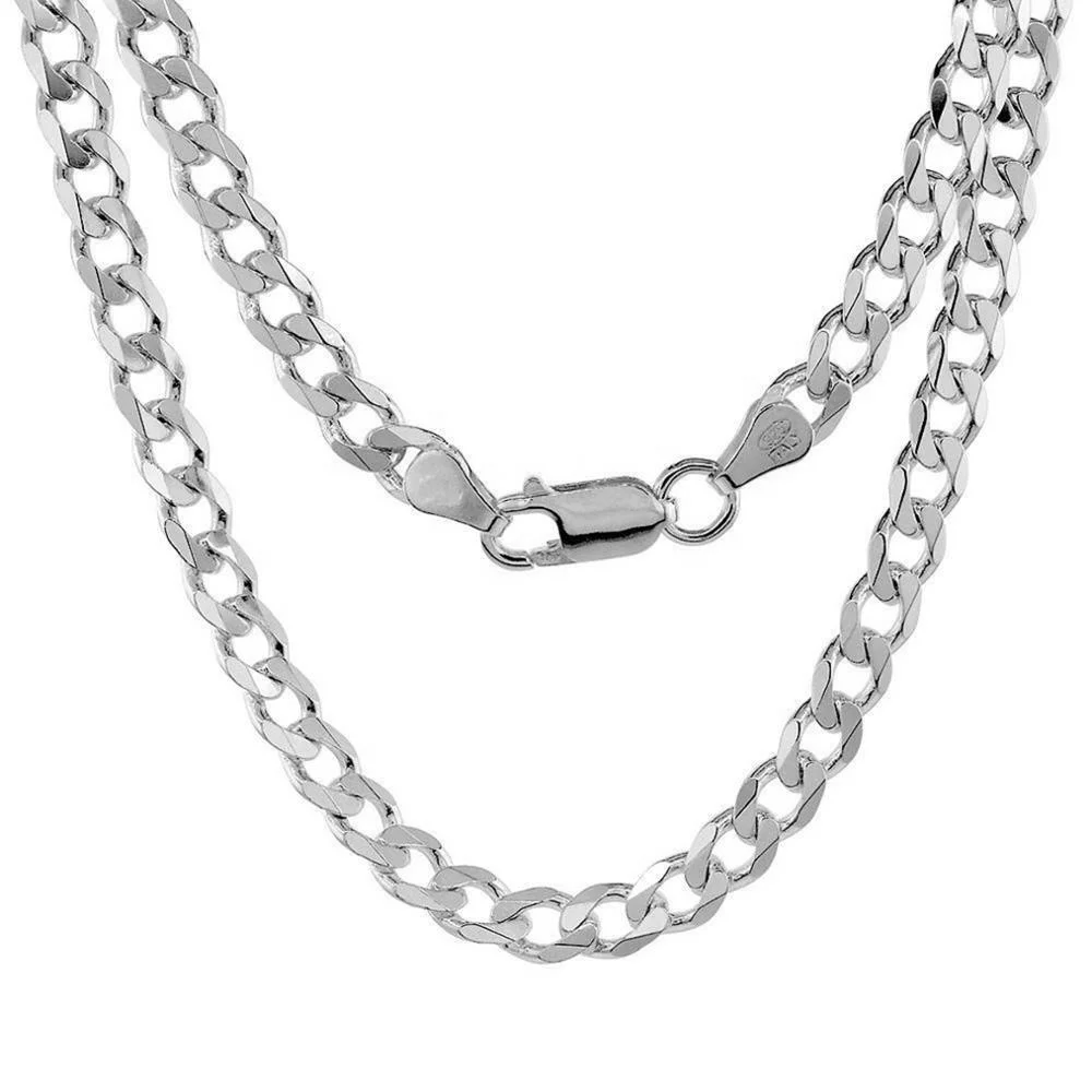 925 Sterling Silver 6mm Italian Cuban 