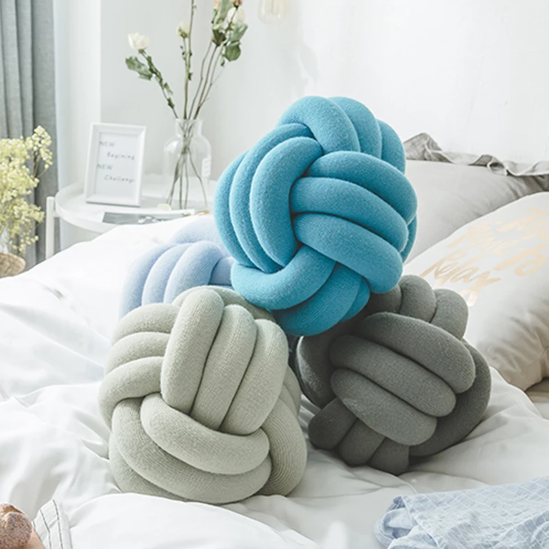 product dst cute colorful soft acrylic knitted throw knot pillow for sofa and home decoration bed cushions-61