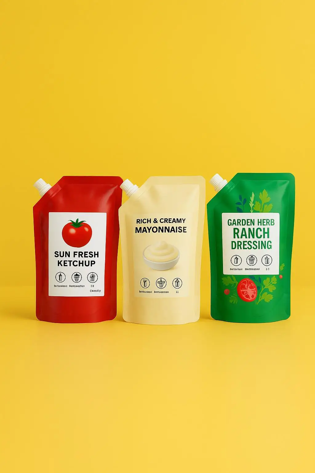 Custom Printed Food Grade Stand up Spout Pouch for Sauce, Ketchup, and Salad Dressing Packaging - detail 7