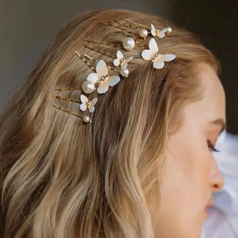 Crystal Flower Bow Butterfly Hair Clip Hair Jewelry Hair Pins Hair Accessories 