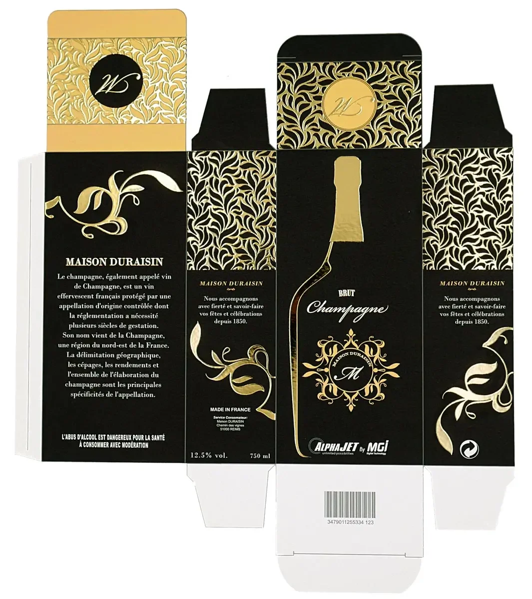 Custom Premium 3D Varnish Candle Perfume Gold Foil Small White Folding Paper Box For Printing Cosmetic Packaging Boxes