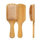 Massage Brush Professional Custom Logo Hairbrush Paddle Wooden Bamboo Massage Hair Brush