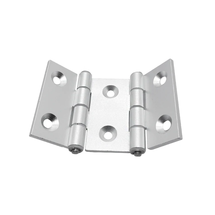 30/40 Aluminum Profile Precision Hinge Aluminum Alloy Double Axis butterfly Hinge Equipment Double Opening Aluminum Hinge details
