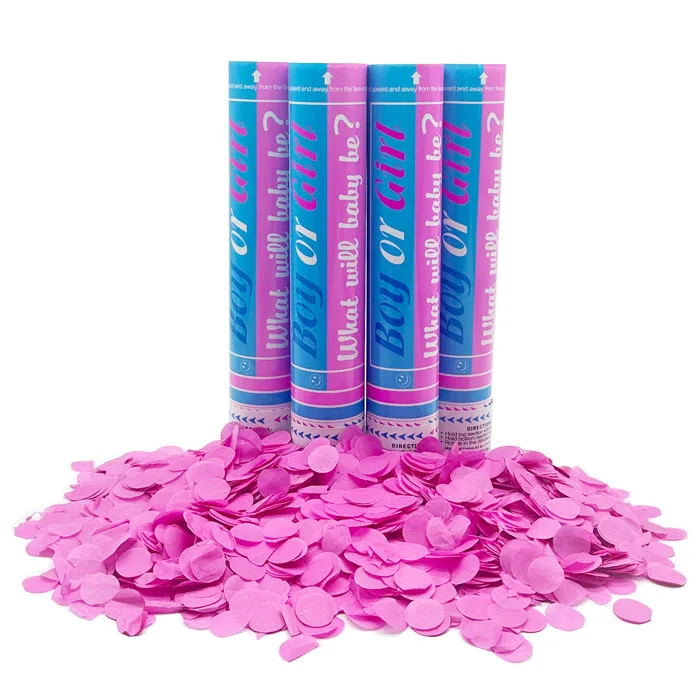 Wholesale Baby Gender Reveal Party Popper Confetti Pink Tissue Gender