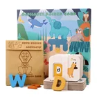 Hot Selling Number Alphabet Matching Cognitive Puzzle Learning Flash Cards Set For Children