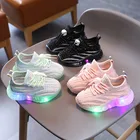 Shoes Cheap Factory Price Girls Fashion Luminous Mesh Sneaker Children Boys Shoes Casual Kids Sneakers