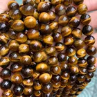 Beads Natural Wholesale Round Tiger Eye Beads 4-14mm Grade 5A Quality Natural Yellow Tiger Eye Stone Beads