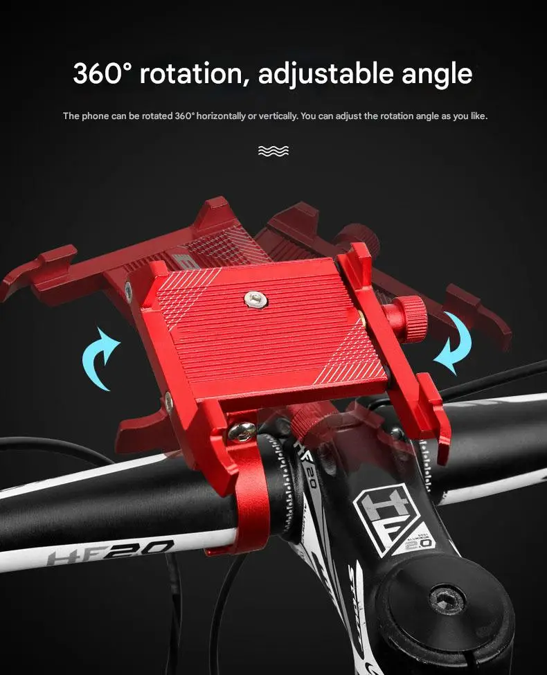 High Stability Aluminum Alloy Bike Mount Bike Mount Brackets Motorcycle Cell Phone Holder Rack