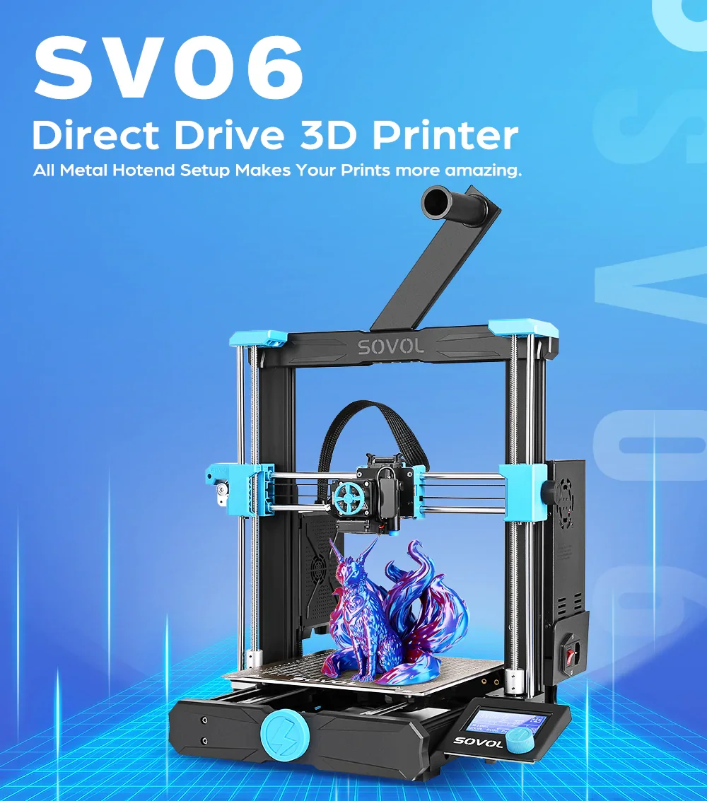 Klipper Based 3d Printers Sovol Sv06 Best Entry Level Filaments 3d Drucker Build Size 220*220