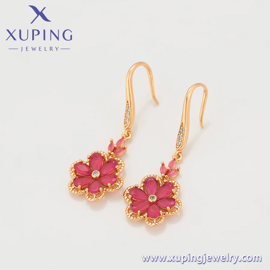 A00416271 xuping jewelry Classic style fashion and elegant pink diamond dating essential Women's earrings