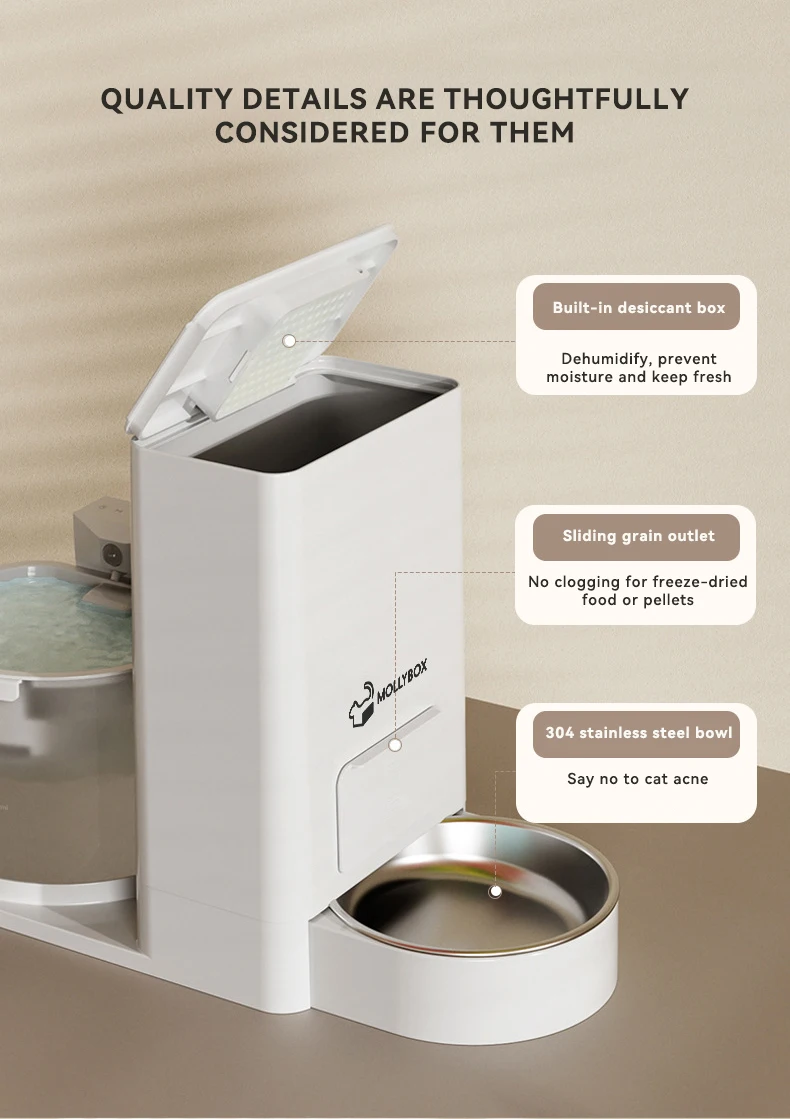 2in1 Pet Food Water Feeder Constant Temperature Wireless Water Dispenser Circulating Water Low Noise Pet Supplies for Dogs Cats details