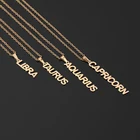 American Jewelry European And American Letter Horoscope Women Jewelry Zodiac Necklace Stainless Steel